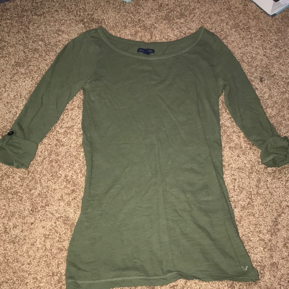 Olive 3/4 sleeve shirt